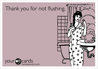 Thank you for not flushing.