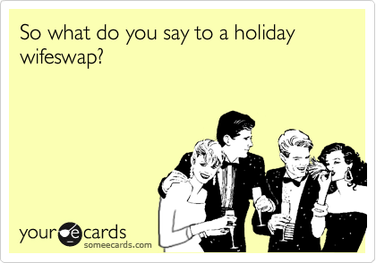So what do you say to a holiday wifeswap?