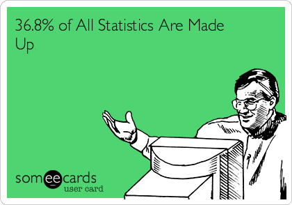 36.8% of All Statistics Are Made
Up 