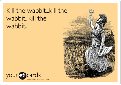 Kill the wabbit...kill thewabbit...kill the wabbit...