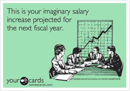 This is your imaginary salary increase projected for
the next fiscal year.