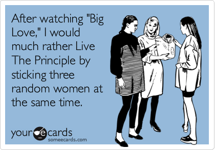 After watching "BigLove," I wouldmuch rather LiveThe Principle bysticking threerandom women atthe same time.