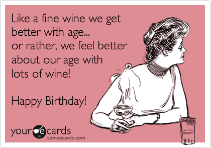 happy birthday wine ecard