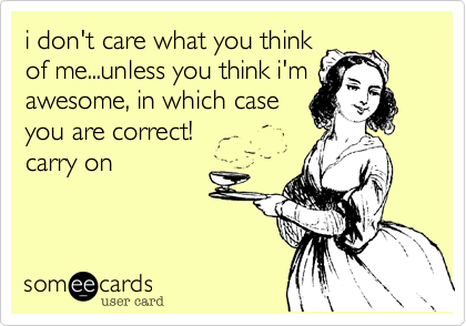 i don't care what you think
of me...unless you think i'm
awesome%2C in which case
you are correct! 
carry on
