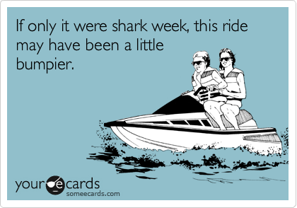 If only it were shark week, this ride may have been alittle
bumpier.
