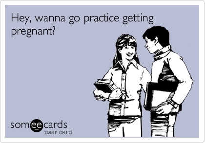 Hey, wanna go practice getting pregnant?