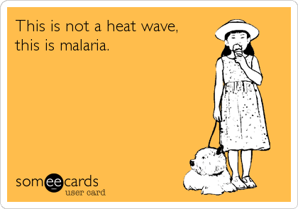 This is not a heat wave, 
this is malaria.