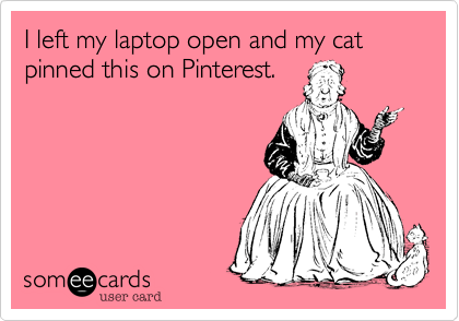 I left my laptop open and my cat pinned this on Pinterest.