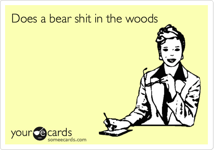 Does a bear shit in the woods