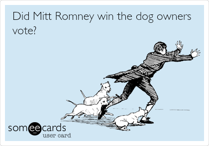Did Mitt Romney win the dog owners
vote?