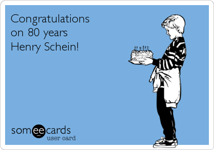 Congratulations 
on 80 years 
Henry Schein!