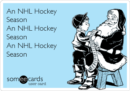An NHL Hockey
Season 
An NHL Hockey
Season
An NHL Hockey
Season