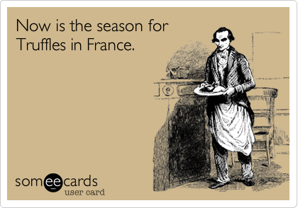 Now is the season for
Truffles in France.