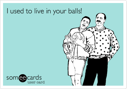 I used to live in your balls!