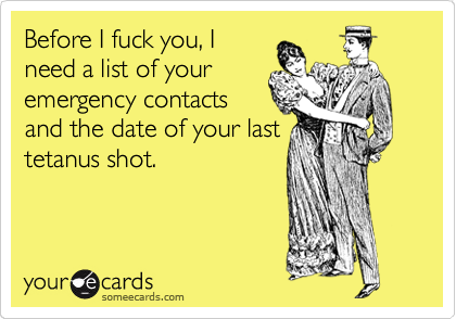 Before I fuck you, I need a list of your emergency contacts and the ...