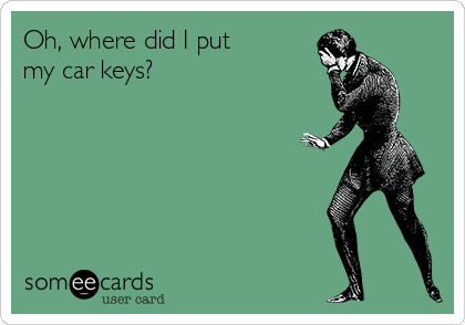 Oh, where did I put
my car keys?