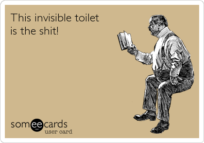 This invisible toilet
is the shit!