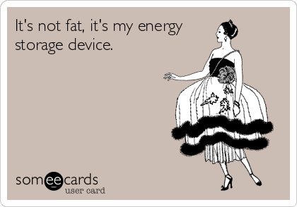 It's not fat, it's my energy
storage device.