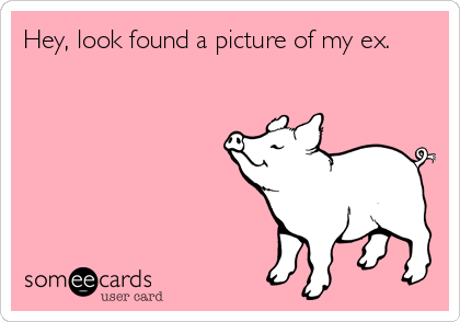 Hey, look found a picture of my ex.