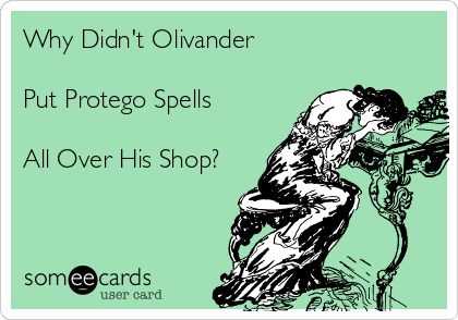 Why Didn't Olivander 

Put Protego Spells

All Over His Shop?