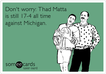 Don't worry: Thad Matta
is still 17-4 all time
against Michigan.