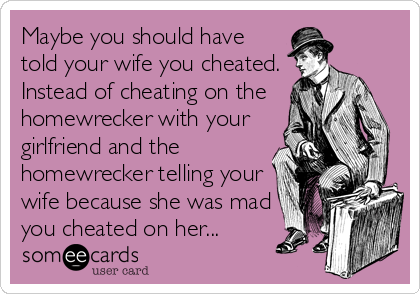 someecards cheating women