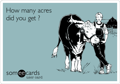 How many acres
did you get ?