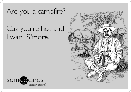 Are you a campfire?

Cuz you're hot and
I want S'more.
