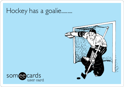 Hockey has a goalie.........