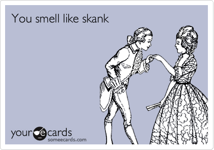 You smell like skank