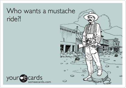 Who wants a mustacheride?!