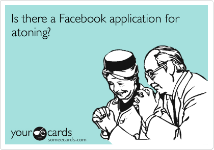 Is there a Facebook application for atoning?