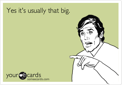Yes it's usually that big.
