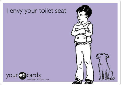 I envy your toilet seat