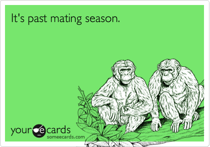 It's past mating season.