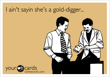 I ain't sayin she's a gold-digger...