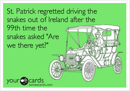 st paddys day driving snakes out of ireland
