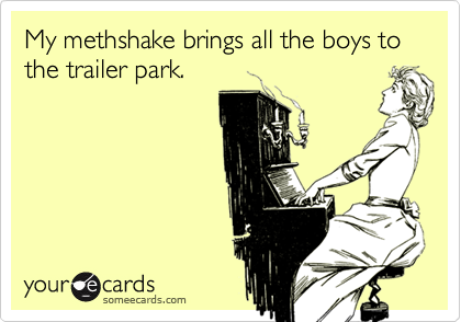 My methshake brings all the boys to the trailer park.