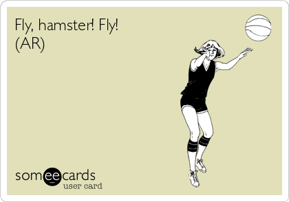 Fly, hamster! Fly!
(AR)