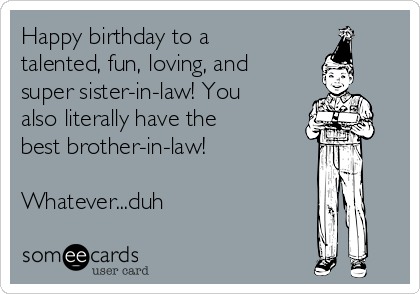 happy birthday sister in law ecard