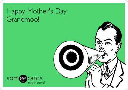 Happy Mother's Day,
Grandmoo!