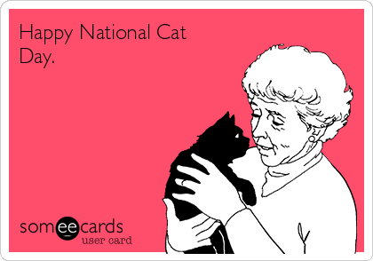 Happy National Cat
Day.