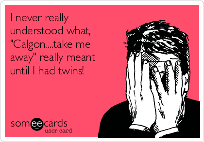 I Never Really Understood What Calgon Take Me Away Really Meant Until I Had Twins Baby Ecard