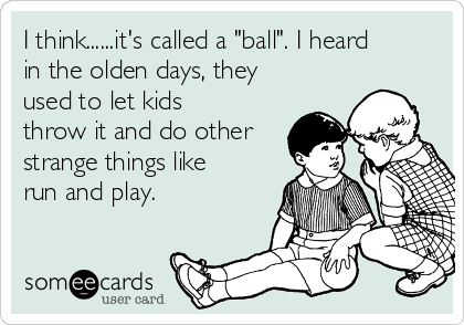 I think......it's called a "ball". I heard
in the olden days, they
used to let kids
throw it and do other
strange things like
run and play.