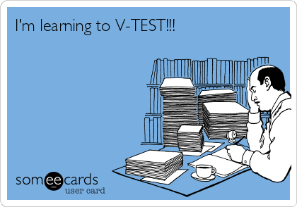 I'm learning to V-TEST!!! 
