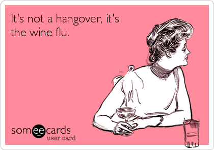 It's Not a Hangover, It's Wine Flu - Wine Bottle Insulator