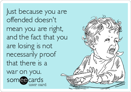 Just Because You Are Offended Doesn T Mean You Are Right And The