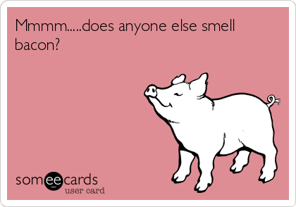 Mmmm.....does anyone else smell
bacon? 
