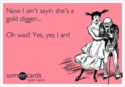 I ain't sayin I'm a gold digger…