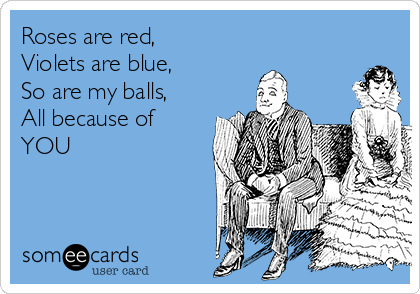 Roses Are Red Violets Are Blue So Are My Balls All Because Of Roses Are Red Violets Are Blue So Are My Balls All Because Of